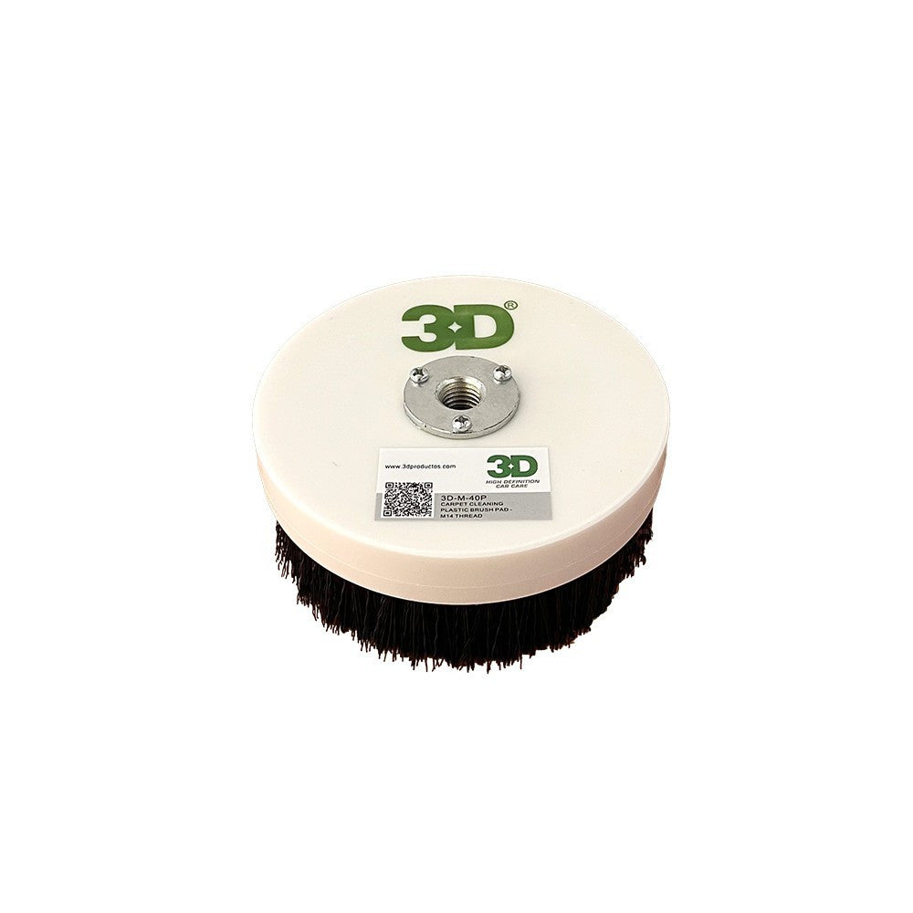 Cepillo plastico en forma de PAD para limpieza de alfombra rosca M14