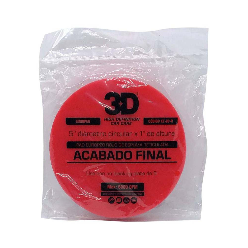 Pad Europeo de espuma reticulada de 5" pulgadas - Finalizado