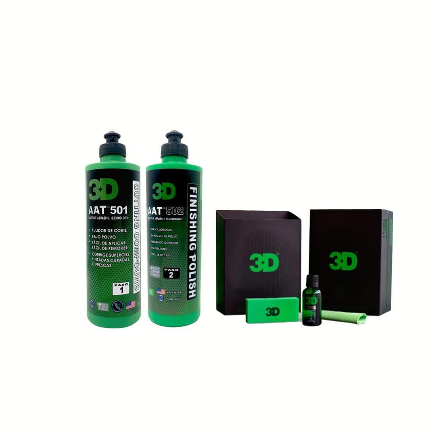 Kit AAT 501 Cutting 1/4 Lt + 1 AAT 502 Polish 1/4 +Coating Ceramic 30 ml