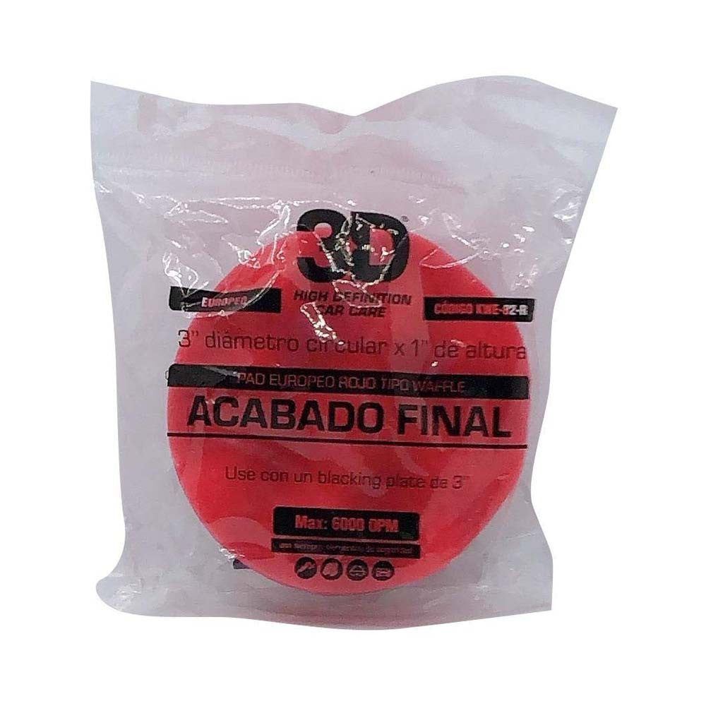 Pad Europeo de espuma de 3 pulgadas waffle