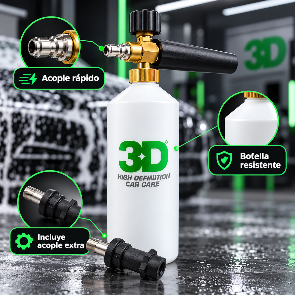 T-20 Foam Lance 3D – Cañón de Espuma con Acople Rápido