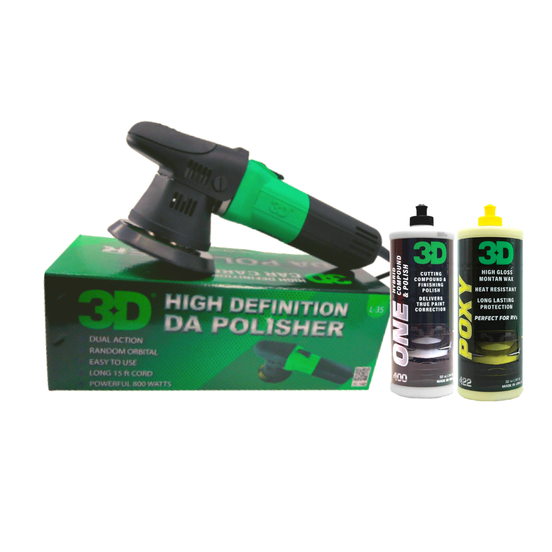 Pulidora Dual Action L-35 + 1 3D one 1 Lts + 1 3D Poxy 1 Lts